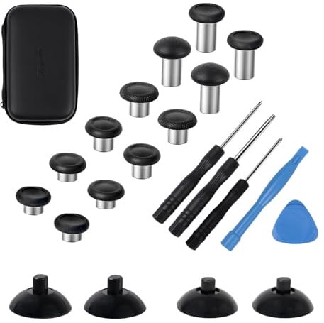 Thumbstick Grip Für Spielcontroller Daumenstangen Joystick Analog Mit Neugierigem Werkzeugschraubendreher Und Storage Box Joystick Extenders