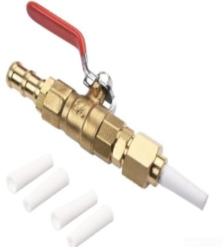 Valve Type Sandblaster Tool with Brass Ball Valve and 4 Alumina Nozzle Tips 2.4 2.7 3.2 3.6mm Compatible with 5 to 20 Gallon Machines