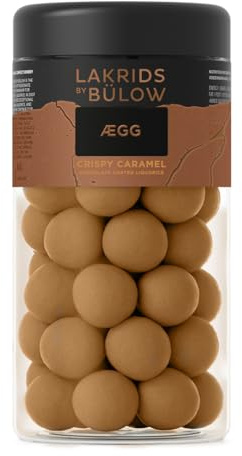 LAKRIDS BY BÜLOW - CRISPY CARAMEL - 270 g - Dänische Gourmet Lakritz-Kugeln - Süße Lakritze mit Dulce-Schokolade, rohem Lakritzpulver & Meersalz