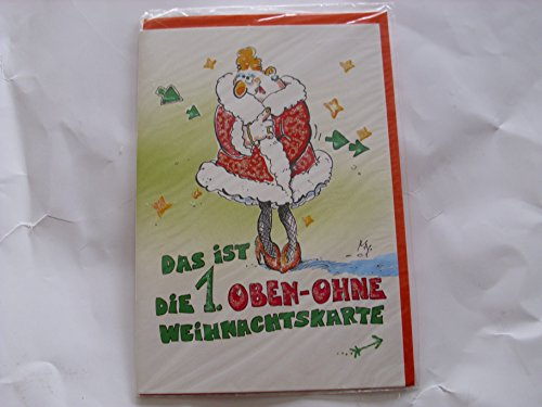 Weihnachtskarte Geldkarte GlückwunschkarteDas ist die 1. Oben-Ohne Weihnachtskarte - Frohes Fest Karte mit Umschlag (orange)
