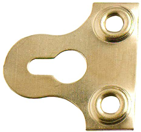 Merriway BH02267 (4 Pcs) EB Slotted Glass Mirror Plate, 38mm (1.1/2 inch) Brass Plated - Pack of 4 Pieces