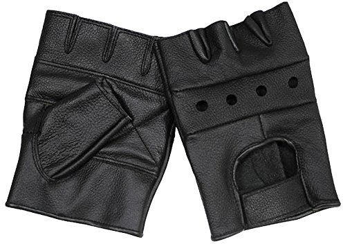 MFH Herren Fingerlose Handschuhe Deluxe Schwarz Größe L