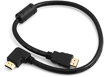 System-S HDMI Male zu HDMI Male 90 Grad rechts gewinkelt Winkel Adapter Kabel 50 cm