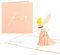 Pop-Up Karte Kleine Fee - 3D Feenkarte „Tinkerbell – Feenstab & Feenstaub“ – Geburtstagskarte, Einladungskarte & Glückwunschkarte zu Geburtstag & Kindergeburtstag für Mädchen in Pink & Rosa -