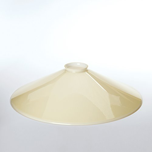 Lampenschirm Glasschirm Schusterschirm Champagne glänzend Ø 30cm mit Rand für E27 Fassung