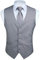 HISDERN Tenue de Soiree Formelle pour Hommes Mariage en Coton Gilet de Couleur Unie Gilet Gris Clair,Gris Clair,M