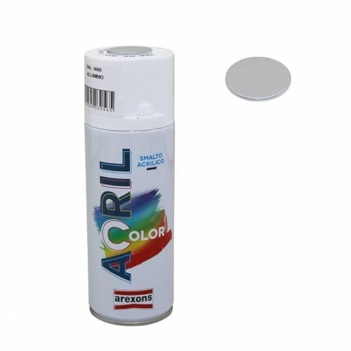 Arexons Bombe de Peinture Acrylique Gris Aluminium ral 9006 (Carters Moteur-Cadre-Phare) (Spray 400 ML) (3956)