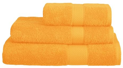 Linens Limited - Hand Towel for Bathroom and for Kitchen, Great as Face Towel, Guest Towel, and More, Turkish Cotton, Soft and Luxurious, Super Absorbent, Machine Washable (Ochre)
