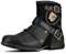 OSSTONE Chukka Stivali Cowboy Biker Boots Maschio Mens Motociclo Botas Cerniera su in Pelle Vitello Western retrò Stile Uomo Stivali Piatto Caviglia Stivaletti Boots 5008-1-D2-IT Retro Black 10.5