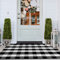 Buffalo Plaid Outdoor Rug, 27.5'' X 43'' Buffalo Plaid Check Rug, Hand-Woven Black and White Plaid Area Rug, Washable Layered Door Mat Outdoor for Front Porch, Hallway, Entryway Farmhouse (2.3'x3.6')