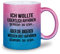 glitzertassen.de® | Ich wollte eigendlich aufhören gemein zu sein | Tasse mit Glitzer | Geschenkidee | Roséblau