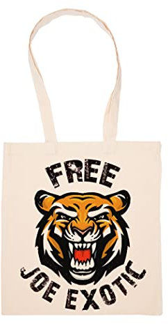 Free Joe Exotic Tiger Head Tasche Wiederverwendbar Einkaufen Lebensmittel Baumwolltuch Tote Reusable Shopping Bag