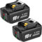 REACELL 2X 18V 5500mAh BL1850B Batteria Compatibile per Makita 18V Batteria BL1850B BL1860B BL1850 BL1840 BL1845 BL1830 BL1860 BL1835 LXT-400 194205-3 con Indicatore LED
