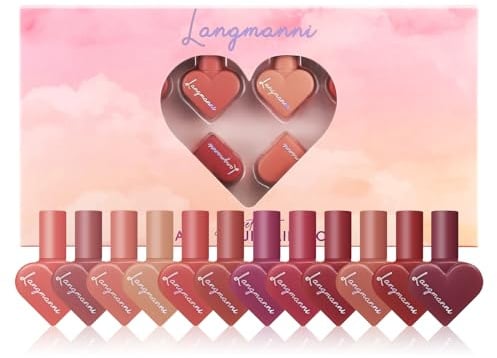 12 Colors Sweet Heart Velvet Matte Liquid Long-Lasting Lipstick Set