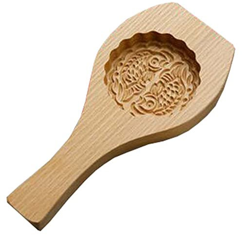 ZEALMAX Wooden Mooncake/Pastry Mold, Chinese Traditional Pastry Baking Molds DIY Pastry Moulds,B