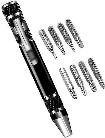 Rianpesn Tournevis Manuel | Ensemble d'outils Portables Multi-Tournevis - Embouts Haute résistance 8 en 1, Tournevis Multi-usages, Petit réparation pour Les Bureaux et Les Gadgets domestiques