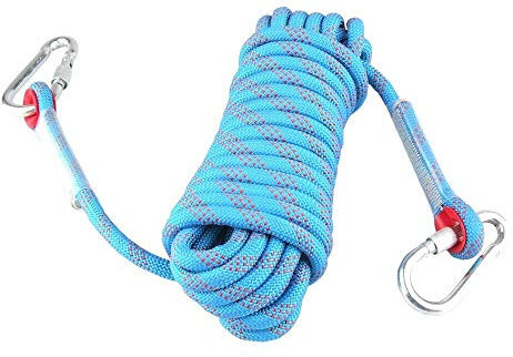 NEZIH 12Mm Thick Climbing Rope Versatile Safety Rope,Emergency Rope 10/20 / 30/50 / 100M/Blue/100M