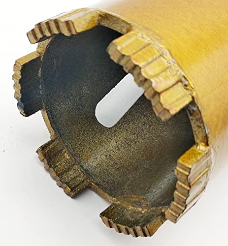 450 mm Profi Diamantbohrkrone Turbo Kernbohrer Nass Trocken Ø 51,63,76,83 mm; M22 Regelgewinde Anschluss; optional SDS Plus oder SDS MAX Adapter (Ø 83mm x 450mm Länge)