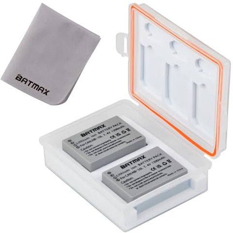 Batmax 2 Packs NB-10L NB10L Akku mit Akkutasche und Speicherkartenetui für Canon PowerShot G1 X, G3 X, G15, G16, SX40 HS, SX50 HS, SX60 HS Kamera