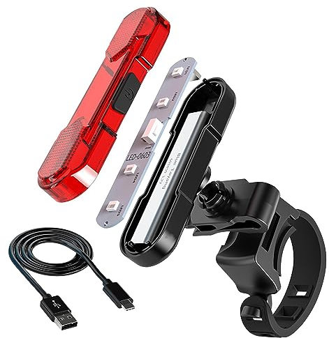 Fulenyi Luz LED Impermeable para Bicicleta - Luces traseras para Bicicletas - Linterna de Seguridad para Ciclismo Trasera de Bicicleta Reutilizable, lámpara LED de Cola de Bicicleta o vehículo