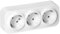 Miratic Steckdose Aufputz Steckdose Wand 2P+Z Schuko IP20 (3 Steckdosen)