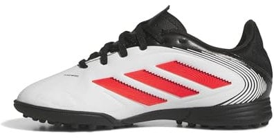 adidas Unisex Kids COPA Pure III League Turf Football Boots Kids, Cloud White/Lucid Red/Core Black, 1.5 UK