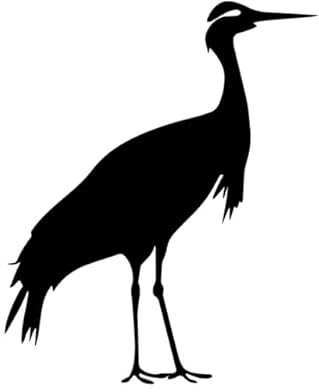 Lay U Home 13.1CMx16CM Spaß Tier Kranich StAnding Silhouette Vögel/Federn Auto Dekoration Aufkleber Vinyl Motorrad Fahrrad Dreirad Abziehbild WC Spiel Küche Dekoration Aufkleber