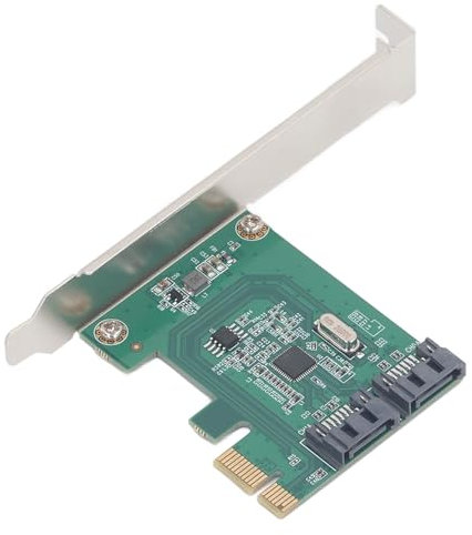 Tarjeta Adaptadora PCIe X1 a SATA de 2 Puertos,Tarjeta Adaptadora PCI Express a SATA 3,Tarjeta Controladora PCI Express X1 de Transferencia de Alta Velocidad para Computadora