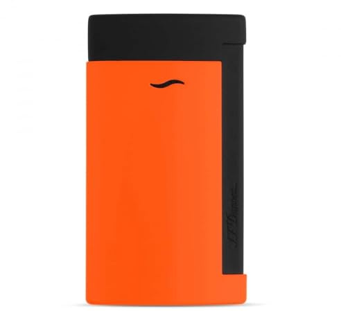 ST Dupont Slim 7 Feuerzeug, Fluoreszierendes Orange und Schwarz
