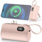 Mini Portable Charger 5000mAh Power Bank for iPhone, USB C Cell Phone Portable Power, LCD Display Battery Pack Compatible with iPhone 15/15 Pro Max/14/13/12/11/XR/8/ Samsung,Android Phones etc(Pink)