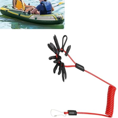 Stop Moteur Bateau,Moteur hors-bord Interrupteur d'arrêt,Longe d'arrêt d'arrêt de Moteur de Bateau pour moteur Interrupteur hors-bord Cordon d'arrêt d'urgence avec 7 clés