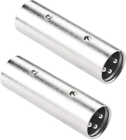 QIANRENON 3 pin XLR maschio a maschio connettore microfono extender XLR bilanciato audio prolunga adattatore XLR docking microfoni accoppiatore per espansione XLR amplificatore palcoscenico
