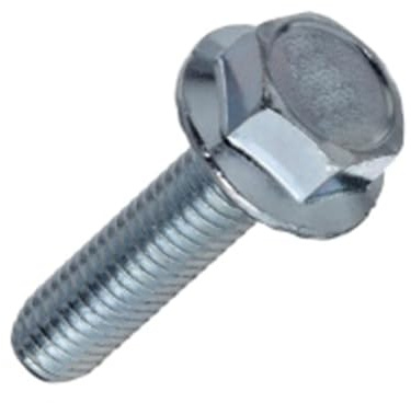 Bulloni Esagonali Flangiati M8 (Confezione da 10) Viti con Testa a Rondella Grande Filettatura Completa Set di Flangia per Automotive, Macchinari, Costruzione, Fai da Te, Zincati (8mm x 25mm)