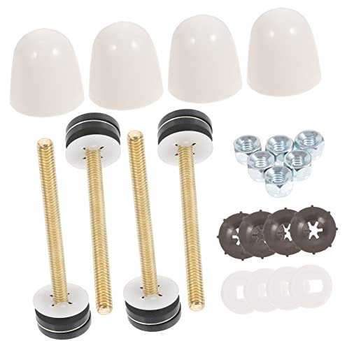 Artibetter Toilettenschrauben Aus Edelstahl Und Nylon Mit Dichtungsring Für Toilettensitzbefestigung Am Bodenflansch Passend Für Toiletten Geeignet Für Installation Oder Austausch