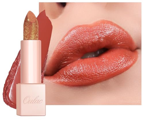 OULAC Feuchtigkeits Glanz Lippenstift Rötlich Braun, Schimmernder mit Glänzender Oberfläche, Cremige Textur, Lippenpflege für Feuchtigkeitsspendende Lippen, Infinity Moisture, Vegan 09 Fussy