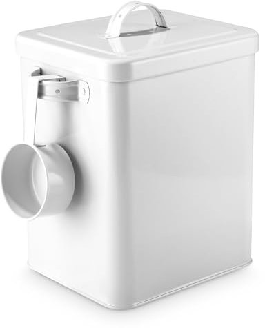 Azyvum Waschmittel Aufbewahrung 6.5L,Metall Waschpulver Aufbewahrungsbox,Waschpulver Box mit Dosierlöffel,Aufbewahrungsbox für Hundefutter,Katzenfutter,Kaffeebohnen