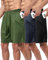 BOOJO 3er Pack Sporthose Herren Kurz Hosen mit Taschen Sport Shorts Schnell Trocknend Trainingshose für Gym Fitness(Schwarz/Dunkelblau/Armeegrün,XXL)