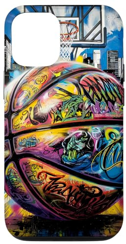Hülle für iPhone 12/12 Pro Graffiti-Basketball-Urban-Art-Sportdesign