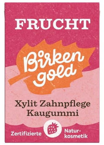 Birkengold Xylit Zahnpflege Kaugummi, Frucht, 28g (10)