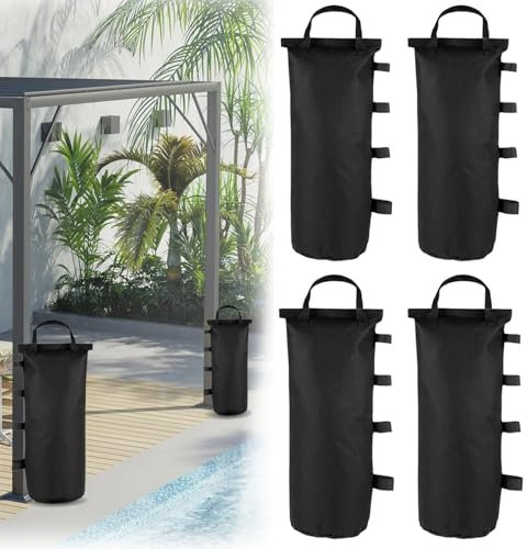 Lot de 4 Sac De Lestage Oxford 600D - Sac de Sable pour Tonnelle 20*50cm, Canopée, Parapluie de Terrasse, Mobilier Extérieur