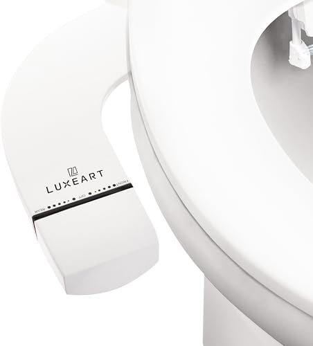 LUXEART NEOM – Bidet Toilette WC Ultra Fin pour Toilette Japonaise – Pulvérisateur Hygiénique à Double Buse, Sans Électricité – Pression d’Eau Réglable – Installation Facile