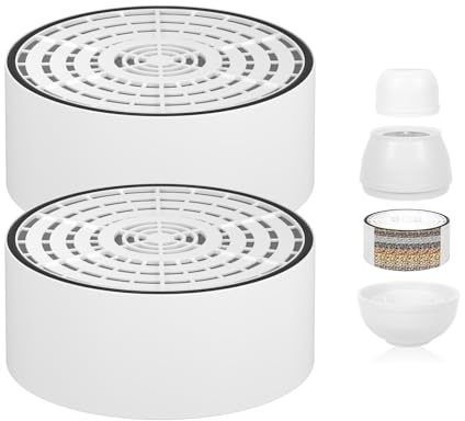 2 Pack Bath Water Filter Cartridge - Replaceable Filter Element for Soft Water, Bathtub Faucet Replacement Filter, Reduces Chlorine & Chemicals, Improves Skin & Hair Health