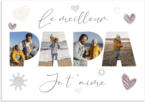 Pictalia - Personalisierter Poster, Geschenk zum Vatertag, Vatertagsgeschenk für Papa Personalisiert, Vatertagsgeschenk Personalisiert, Geschenke Vatertag, Rahmen A4, A3, A2, Anpassbarer Text