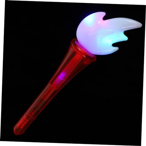 OUNONA Glowing Torch Led Light up Toy Wands for Party Props Magical Flames Glowing Torch Toy Flashing Light Wands for Boys and Girls Party Favors