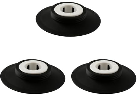 Wellrun 3 Set Toilet Flush Valve Seal Rings,Rubber Gasket Replacement Kit SV01967,Sealing Washers for Cistern Tanks Ideal Standards(Black）