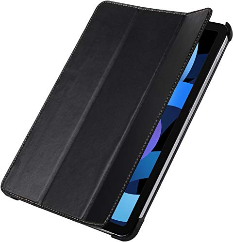 StilGut Couverture kompatibel mit iPad Pro 12.9 2022 2021 2020 (Generation 6,5,4) - Hülle iPad Pro 12.9 aus Leder - Ohne Smart Cover - Lederhülle, Case - Schwarz Nappa