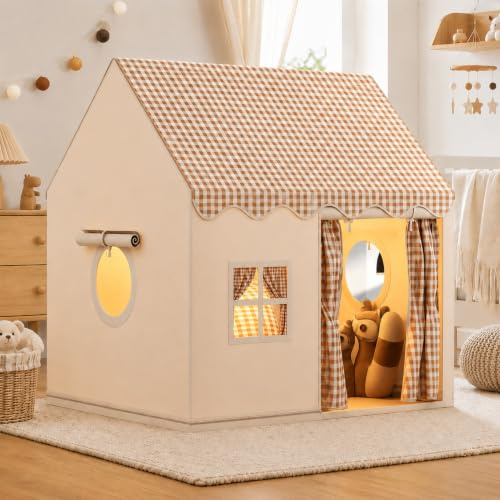 Tienda de Campaña Infantil,Tienda de Campaña Infantil de Princesa,Casita Infantil Tela de Juegos con Ventanas,Casa de Juegos para Interiores y Exteriores,Tienda De Juegos Interior para Niñas y Niños