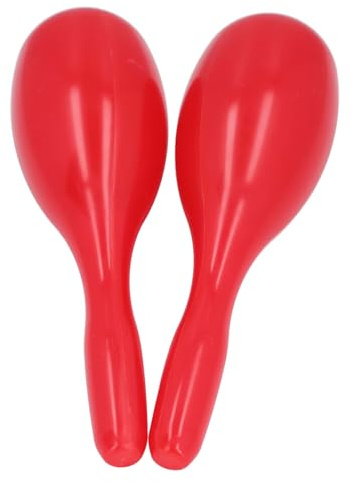 Walfront Maracas, Ein Perkussives Sandschlaginstrument aus ABS-Kunststoff mit Ergonomischem Griff, für Live-Auftritte, Tonstudios, Partys und Spiele. (Rot)