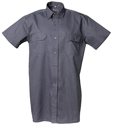 Planam 0405049 Hemden Köperhemd 1/4 Arm, Grau, Größe 49/50