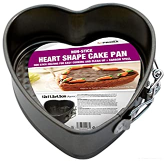 PRIMA Kids Heart Shape Cake Tin, 12x11.5x4.5cm, Aluminium, Black